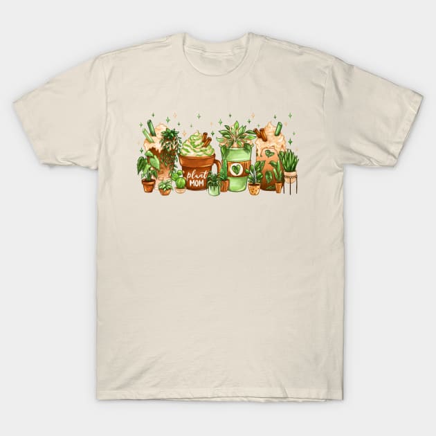 Plant Mom Coffee Design T-Shirt by MoonyLimeDesign